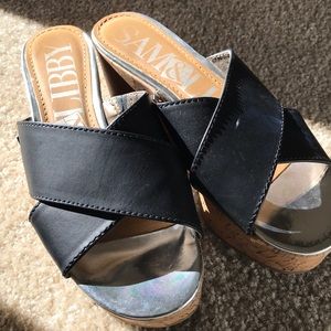 Platform slide sandals
